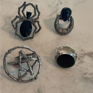4 Witch Costume Rings